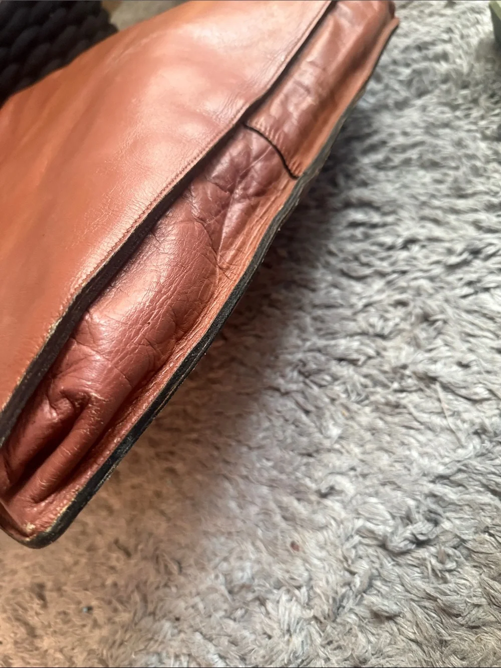 Pierre Cardin Men's Leather Briefcase - Cognac Brown- VINTAGE, RARE